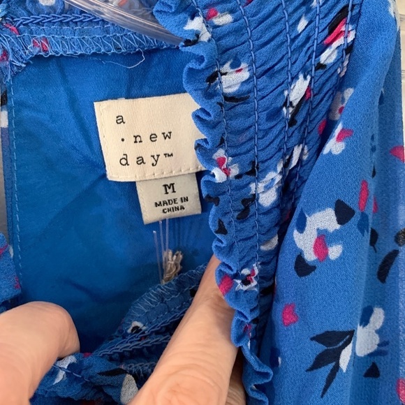 Flowered mock turtleneck sleeveless sundress - Picture 7 of 10